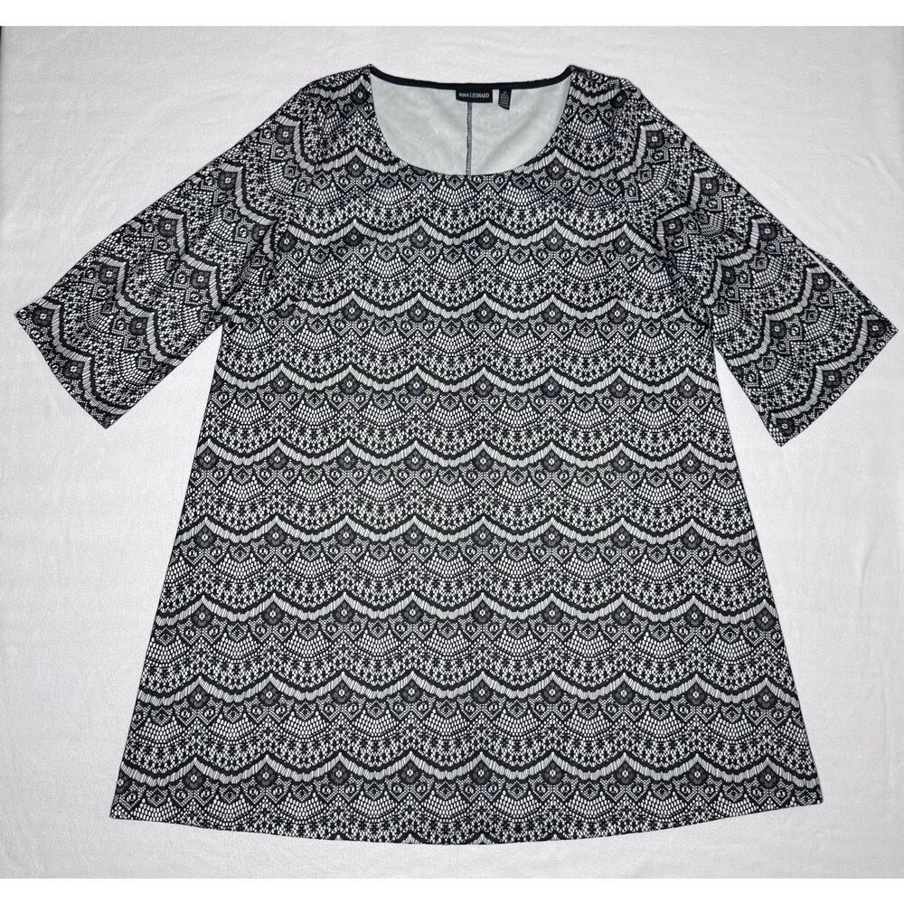 White Dress Black Lace Curvy Woman 3X Dress